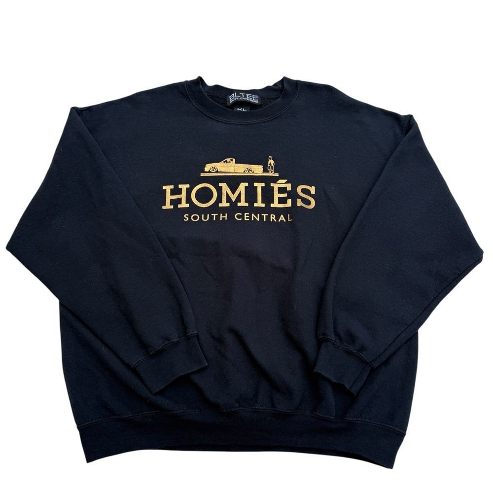 BLTEE Brian Lichtenberg Homies South Central Gold Foil Crewneck Sweatshirt Sz XL